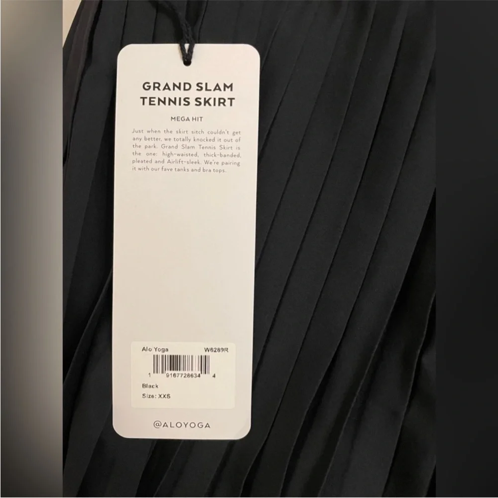 NWT Alo Yoga Grand Slam Tennis Skirt High Waisted— Pleated White Size XXS